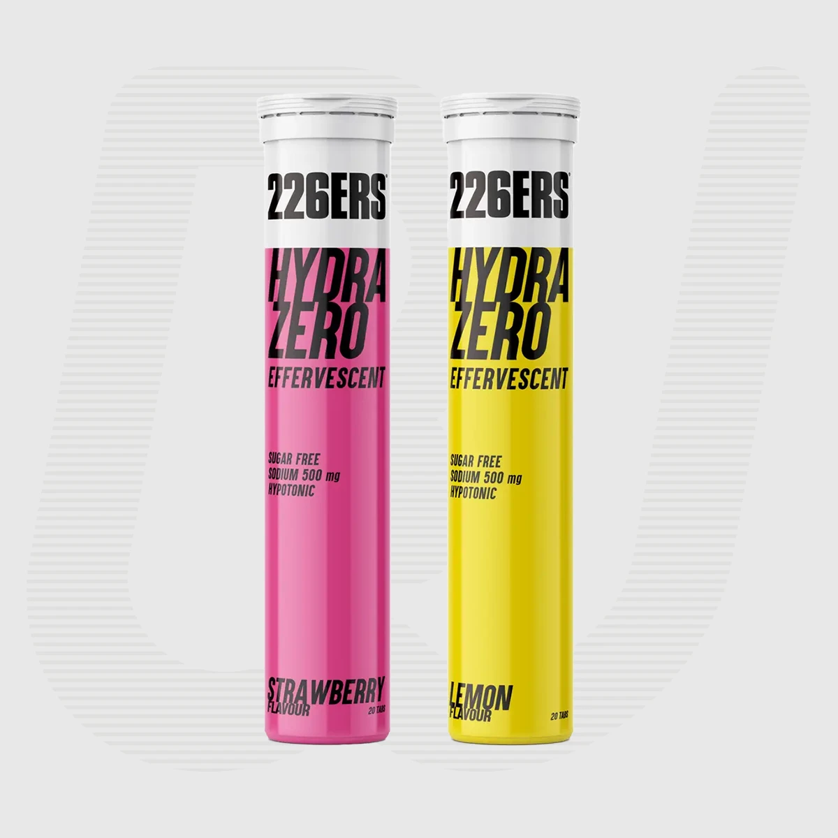 226ERS HYDRAZERO EFFERVESCENT – tabletki elektrolitowe bez cukru i kalorii. Wspomagają nawodnienie, pracę mięśni i regenerację. Idealne na trening, zawody i upały. Wegańska, bezglutenowa formuła, 20 szt. w poręcznej tubie.