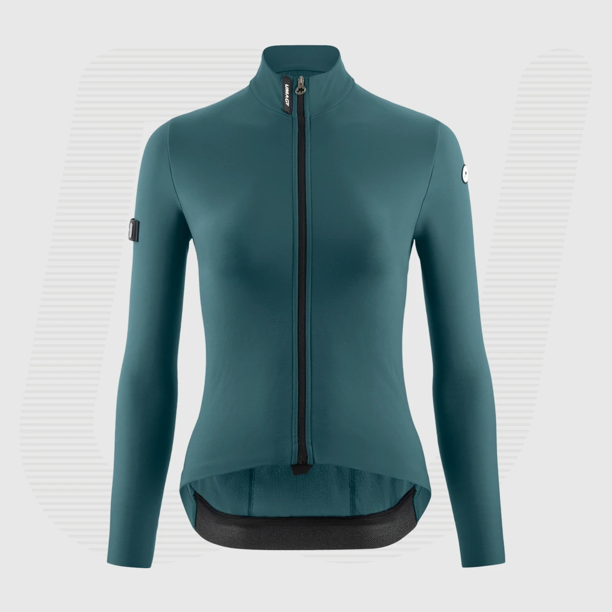 Damska bluza kolarska ASSOS UMA GT Spring Fall LS Jersey C2 na chłodne dni sezonów przejściowych. Oddychająca, izolująca i dopasowana. RX na całych rękawach, kieszenie Triple Ramp i uchwyt na okulary. Komfort w stylu endurance.