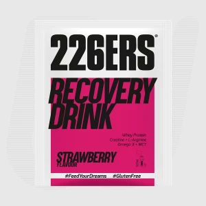 RECOVERY DRINK: szejk białkowo - węglowodanowy po treningu - z kreatyną, l-argininą, MCT i Omega 3, saszetka jednoporcjowa (Strawberry) 226ers